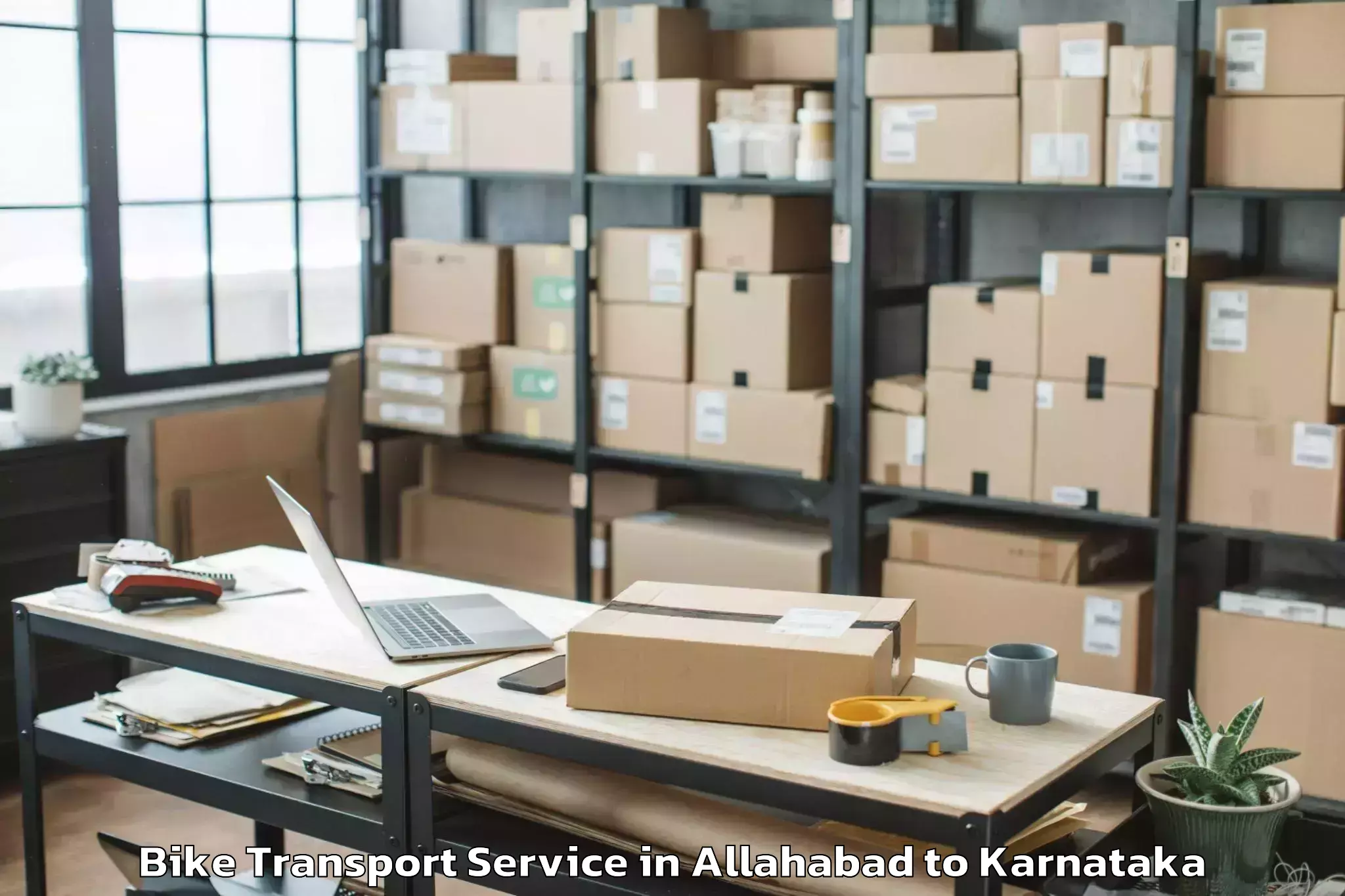 Book Allahabad to Karnatak University Dharwad Bike Transport Online